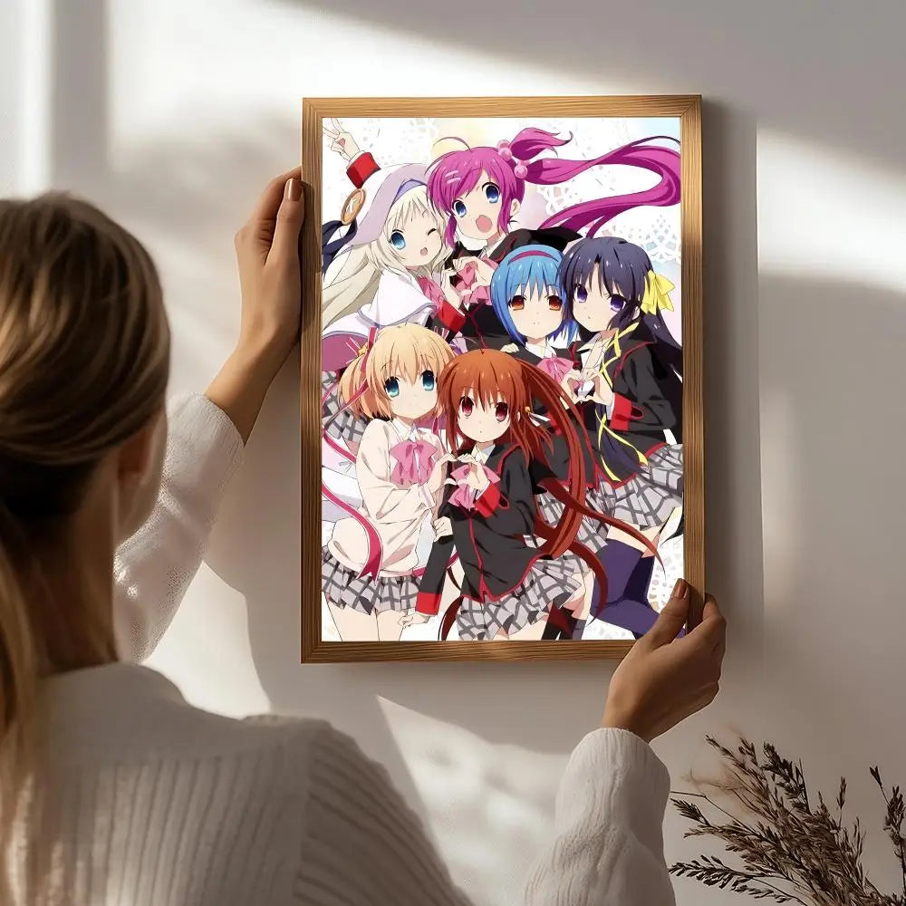 Anime L-Little Busters! Poster HD Self Adhesive Waterproof Wall Art Ideal for Home Office Dorm Bedroom Great Gift Peaceful Pleasures Health and Wellness White7 40X50cmNoframe
