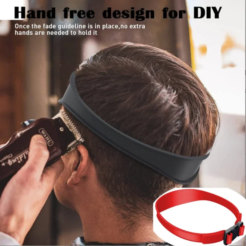 DIY Hair Trimming Template Haircut Band Breathable Curved Silicone Home Hair Trimming Guide for Boys Men Peaceful Pleasures Health and Wellness