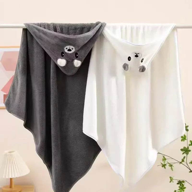 Cute Bath Towel for Baby Soft Absorbent Towel Newborn Swaddle Wrap Baby Blankets for Girls Boys Thick Hooded Bath Towel Cloak Peaceful Pleasures Health and Wellness