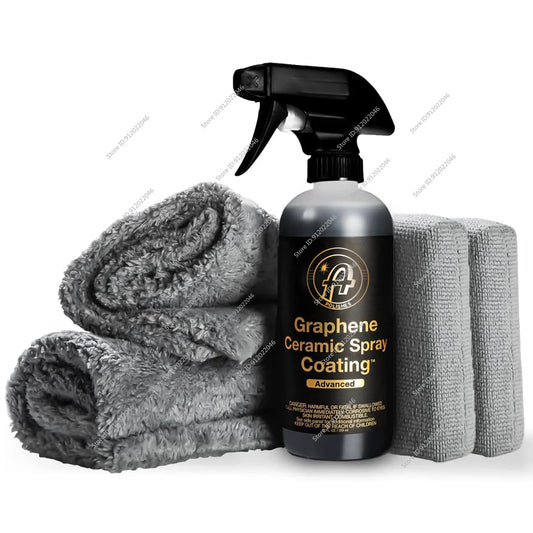 Advanced Graphene Ceramic Spray Coating 18+ Months Sprayable Graphene Oxide Ceramic Coating for Cars Adds Extreme Gloss Shine Peaceful Pleasures Health and Wellness Gold 355ml set