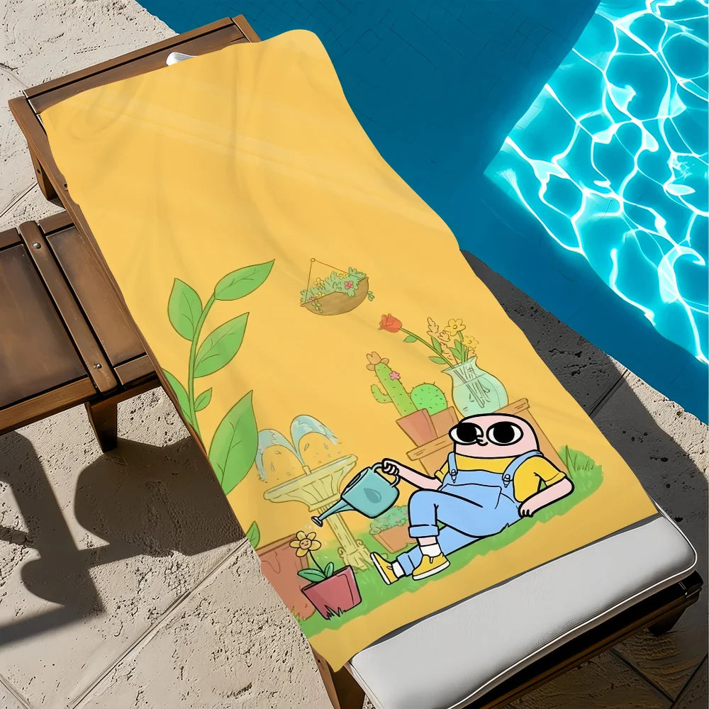 Cartoon Quick-Dry Beach Towel | Soft Pool & Travel Towel