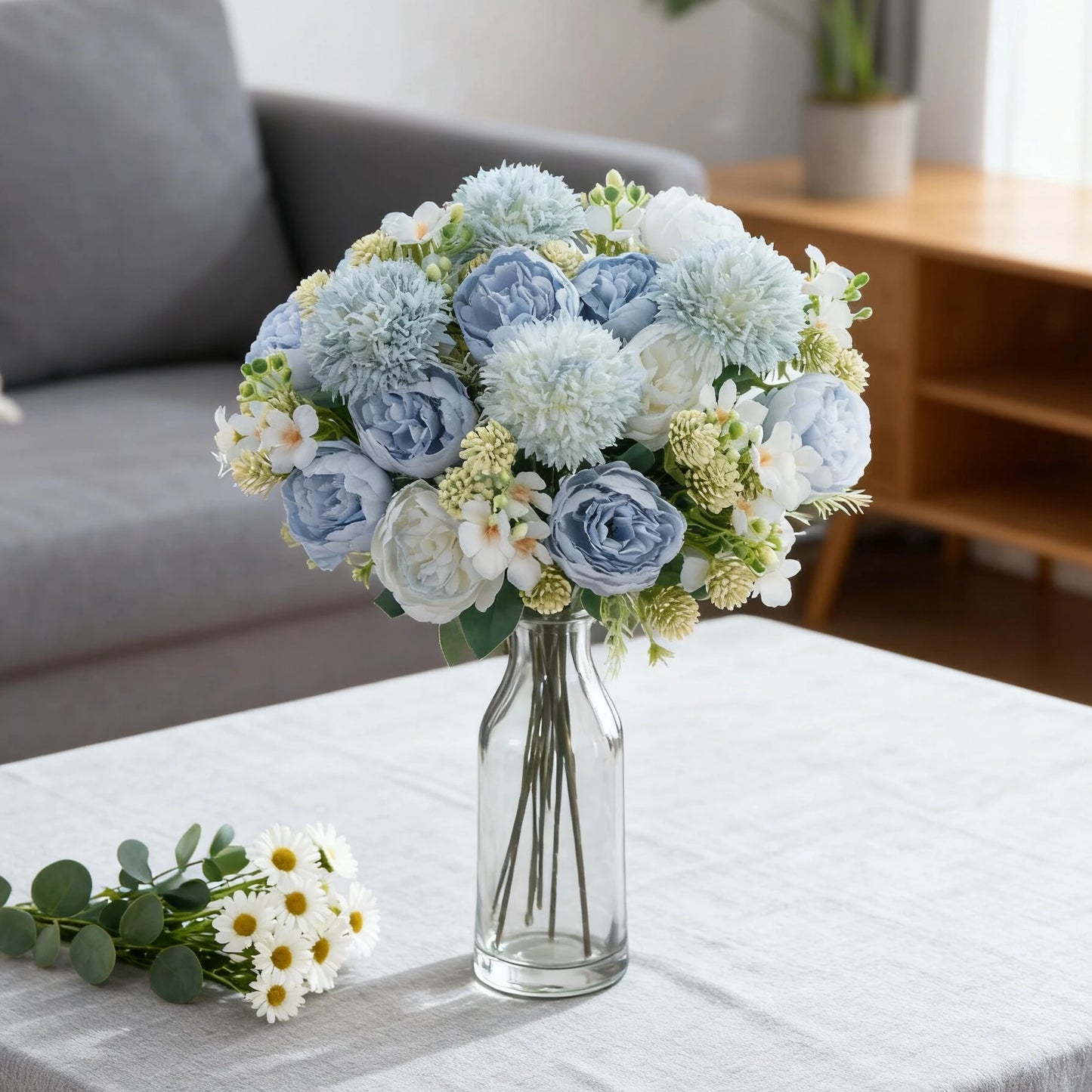 Artificial Silk Peony Bouquet | Wedding & Home Decor Flowers