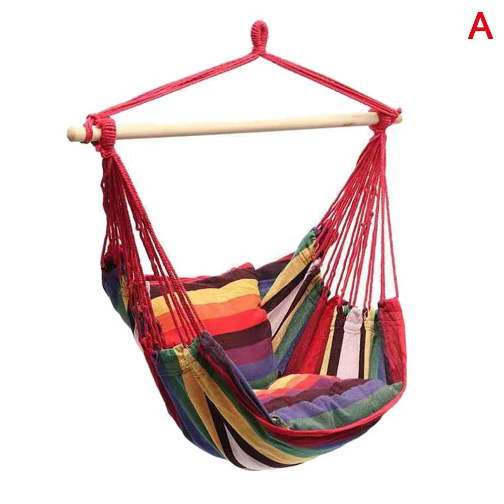 Hanging Hammock Swing Chair – 120KG Cotton Blend Indoor Outdoor
