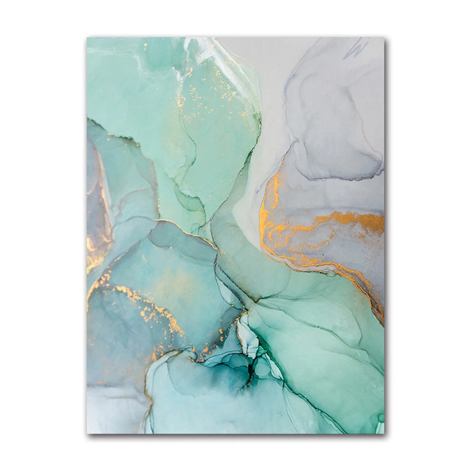Wall Pictures Geometric Print Living Room Decor Poster Decorative Marble Abstract Canvas Painting Alcohol Ink Posters And Prints Peaceful Pleasures Health and Wellness A0547-03 40x60cm Unframed
