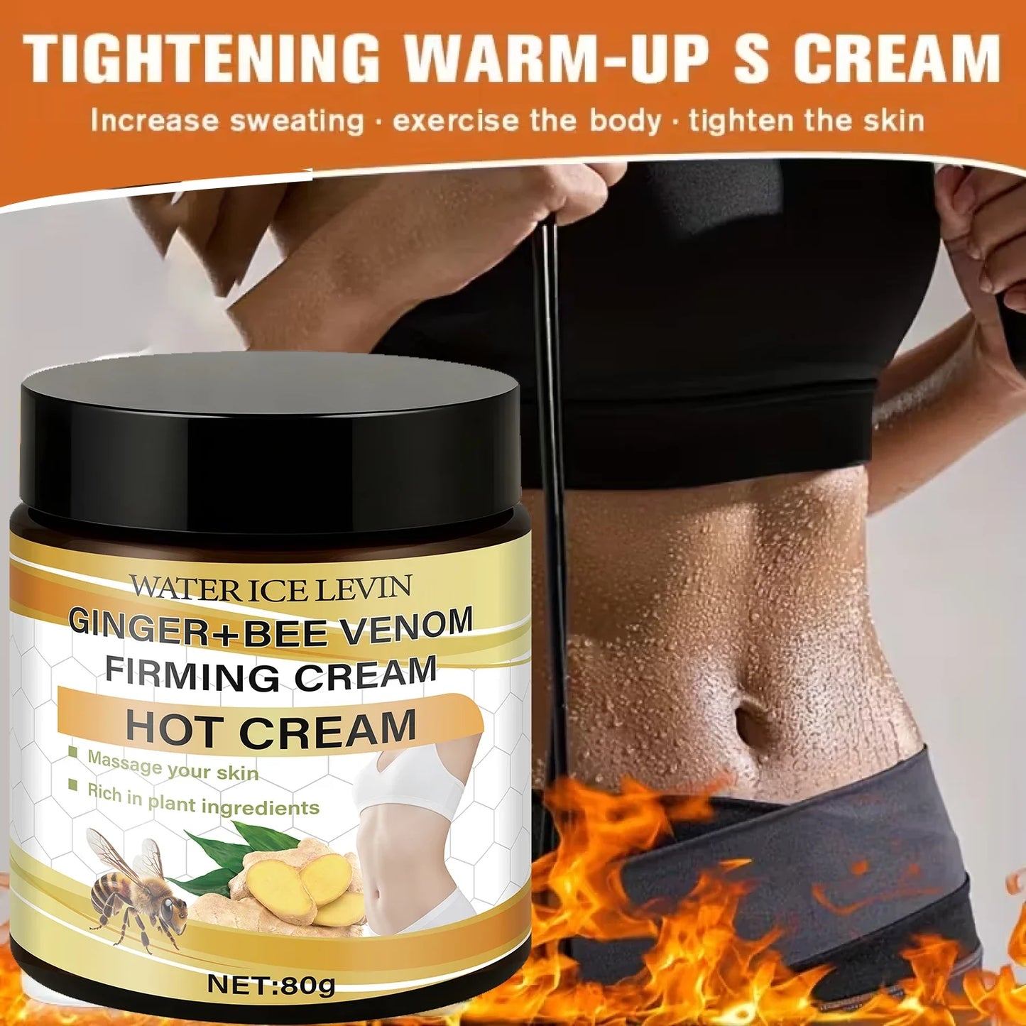 Ginger & Bee Venom Firming Cream | Pre-Workout Body Moisturizer