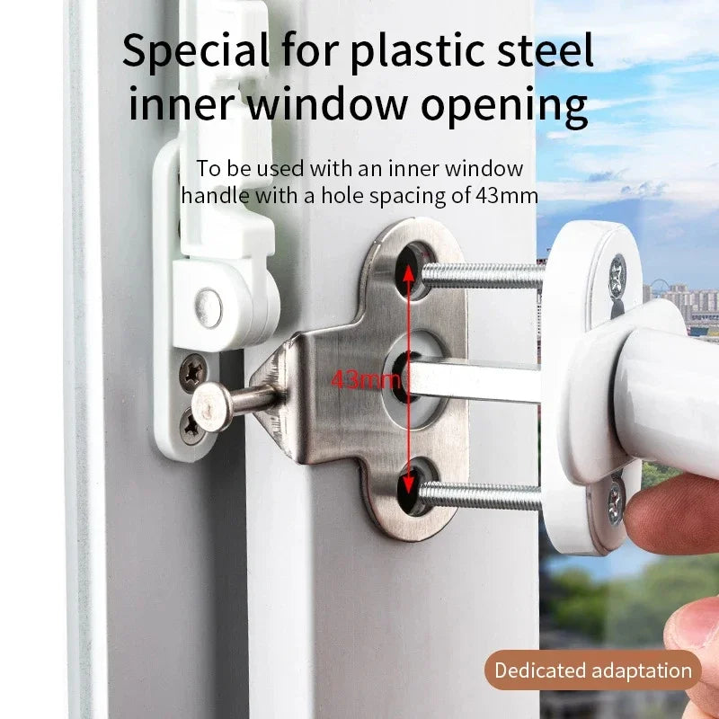 New Inner Window Limiter Latch Position Stopper Casement Wind Brace Home Security Door Windows Sash Lock Child Safety Protection Peaceful Pleasures Health and Wellness