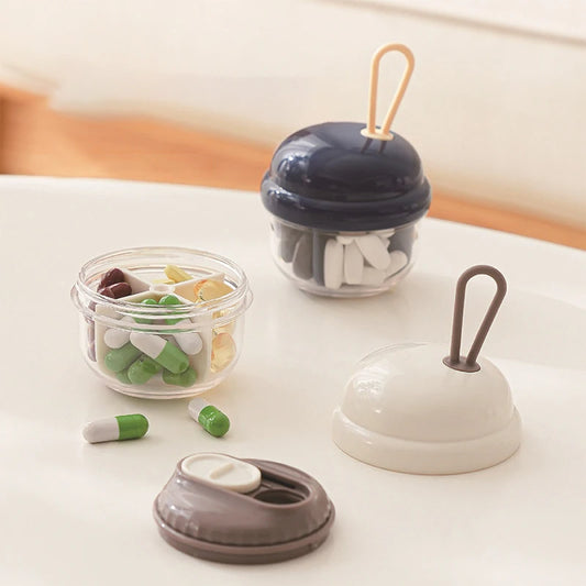 4 Grids Small Pill Cases Organizer Box Weekly Travel Pill Organizer Portable Pocket Pill Case Holder Plastic Container Box Peaceful Pleasures Health and Wellness