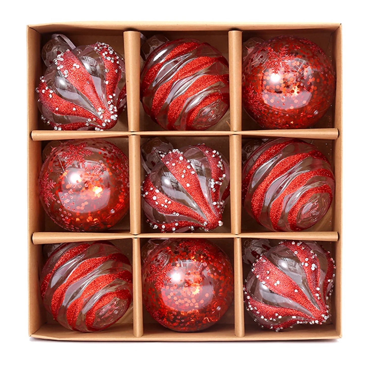 Christmas Ball Ornaments Set | Xmas Tree Hanging Pendants