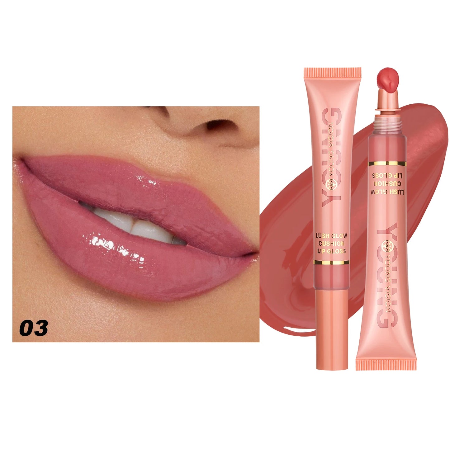 Lush Glow Cushion Lip Gloss – 6 Colors | Moisturizing Lip Glaze