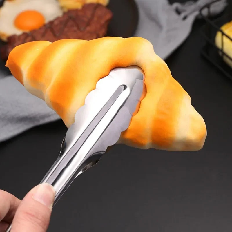 Home Food Tongs Utensils for Kitchen Buffet Meat Kitchens Accessories Accessory Bone Stainless Steel Bread Clip Cooking Tools Peaceful Pleasures Health and Wellness