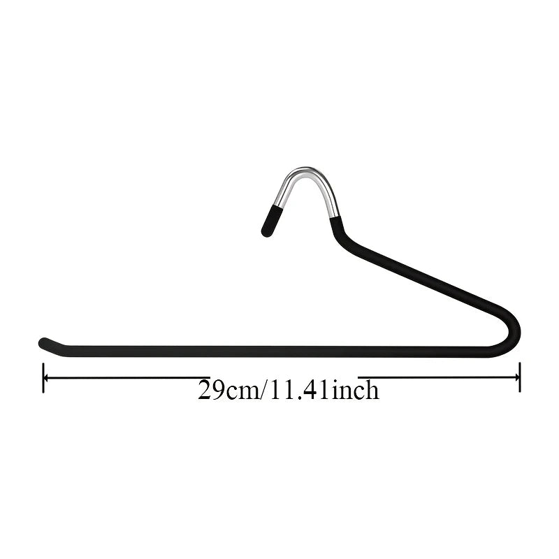 10/5Pcs Home Metal Pants Hangers, Non Slip Open Ended Slacks Pants Hangers, Black Trouser and Jean Hanger for Closet Peaceful Pleasures Health and Wellness