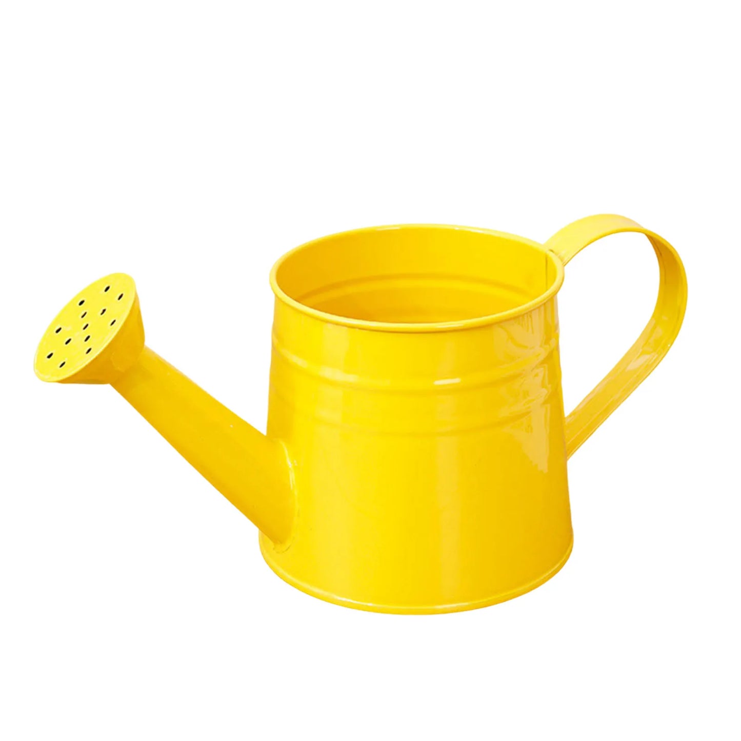 1L Retro Metal Painted Watering Can Rust- Vintage Garden Sprinkling Can Galvanized Spray Water Kettle for Indoor Plants Peaceful Pleasures Health and Wellness Yellow