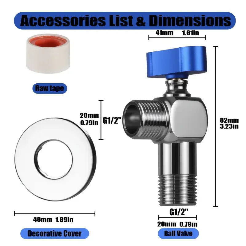 Brass Heavy-Duty Ball Valve | 4-Point Threaded High-Flow Red Handle