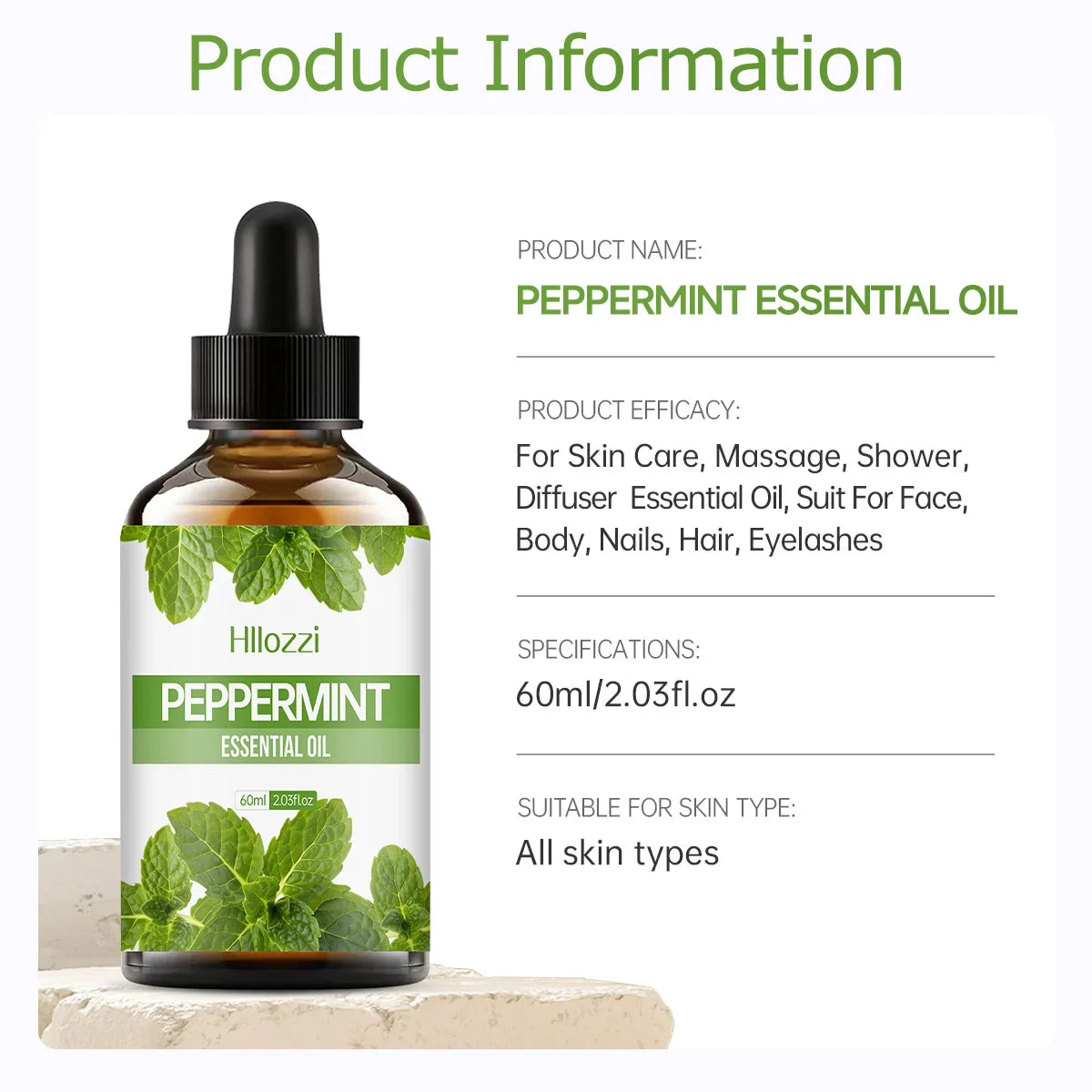 Peppermint Essential Oil 30/60/100ml | Aromatherapy & Diffuser