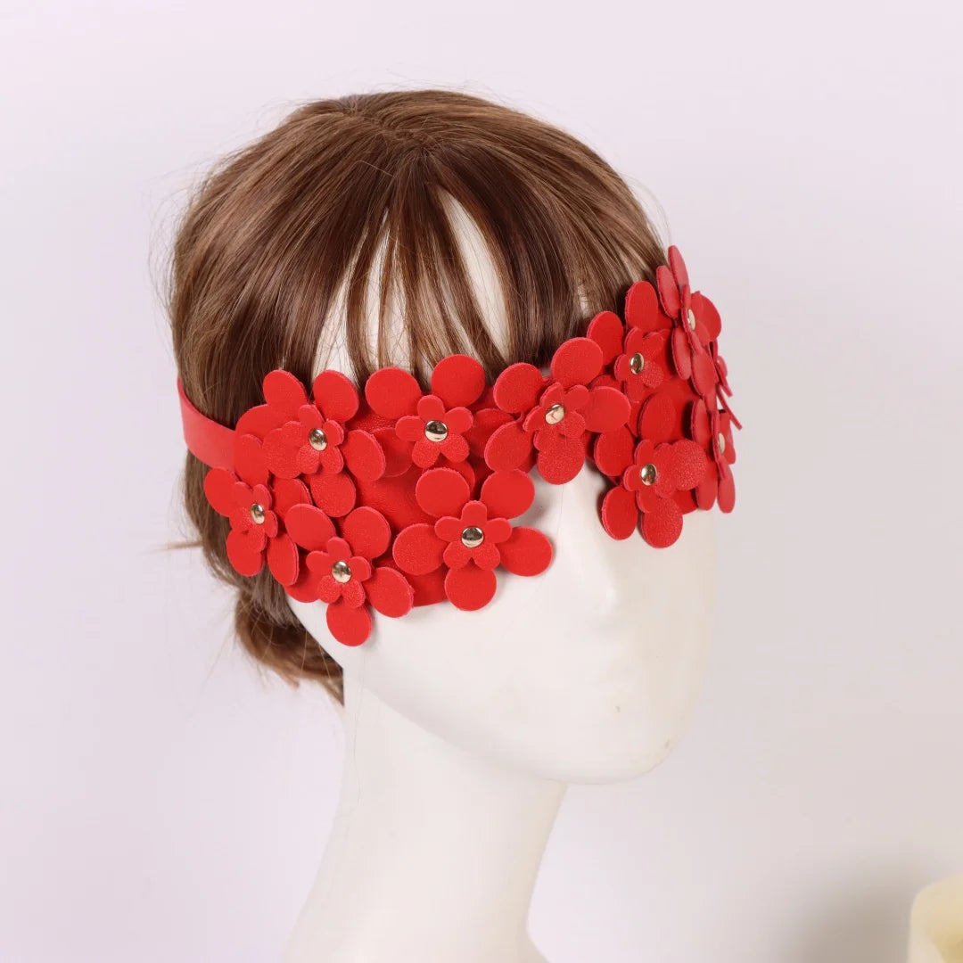 Fashion Leather Mask Men Women Sexy Bondage Half Face Fancy Masks