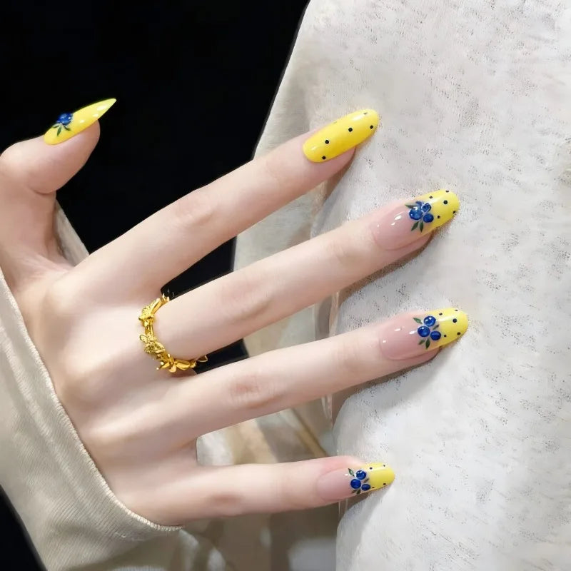 3D Embossed Blueberry Polka Dot Nail Stickers | Fruit Nail Art