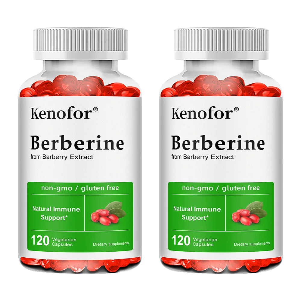 Premium Berberine Supplement Capsules - Supports Immune System Healthy Food Antioxidant,NON-GMO Peaceful Pleasures Health and Wellness 120 count-2 bottle