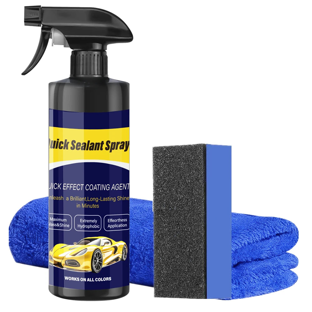 500ML Ceramic Coating Quick Coating Agent for Car Motorcycles Truck RVs Hydrophobic Water Beading Deep Gloss Long Lasting Polish Peaceful Pleasures Health and Wellness 500ml set