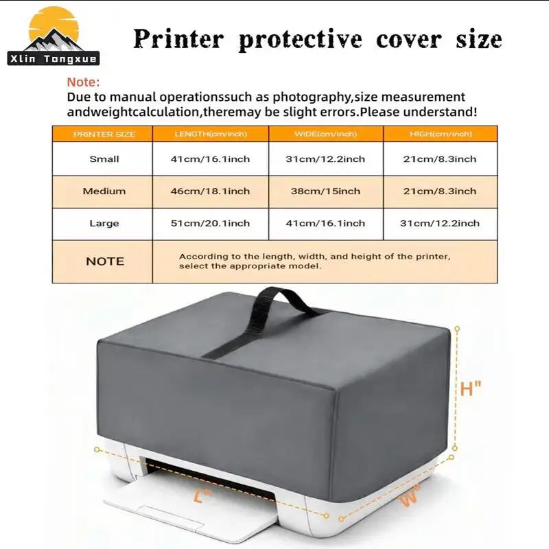Waterproof Printer Dust Cover with Handle & Drawstring Protective Case for Office Printer & Engraving Machine Dustproof Covers Peaceful Pleasures Health and Wellness