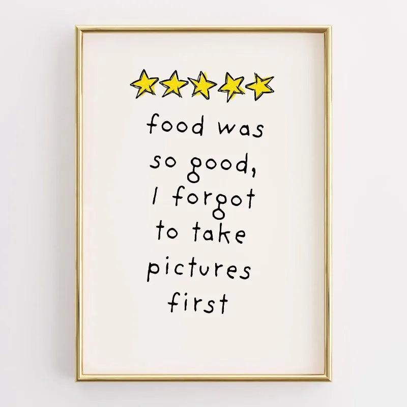 Funny Kitchen Coffee Quote Retro Canvas Wall Art Print