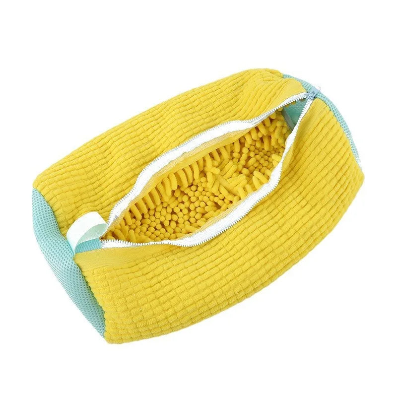 Washing Machine Shoe Bag Sneaker Laundry Protector Anti Deformation Mesh Bag Lazy Helper for Shoes Care with Zipper Closure Peaceful Pleasures Health and Wellness