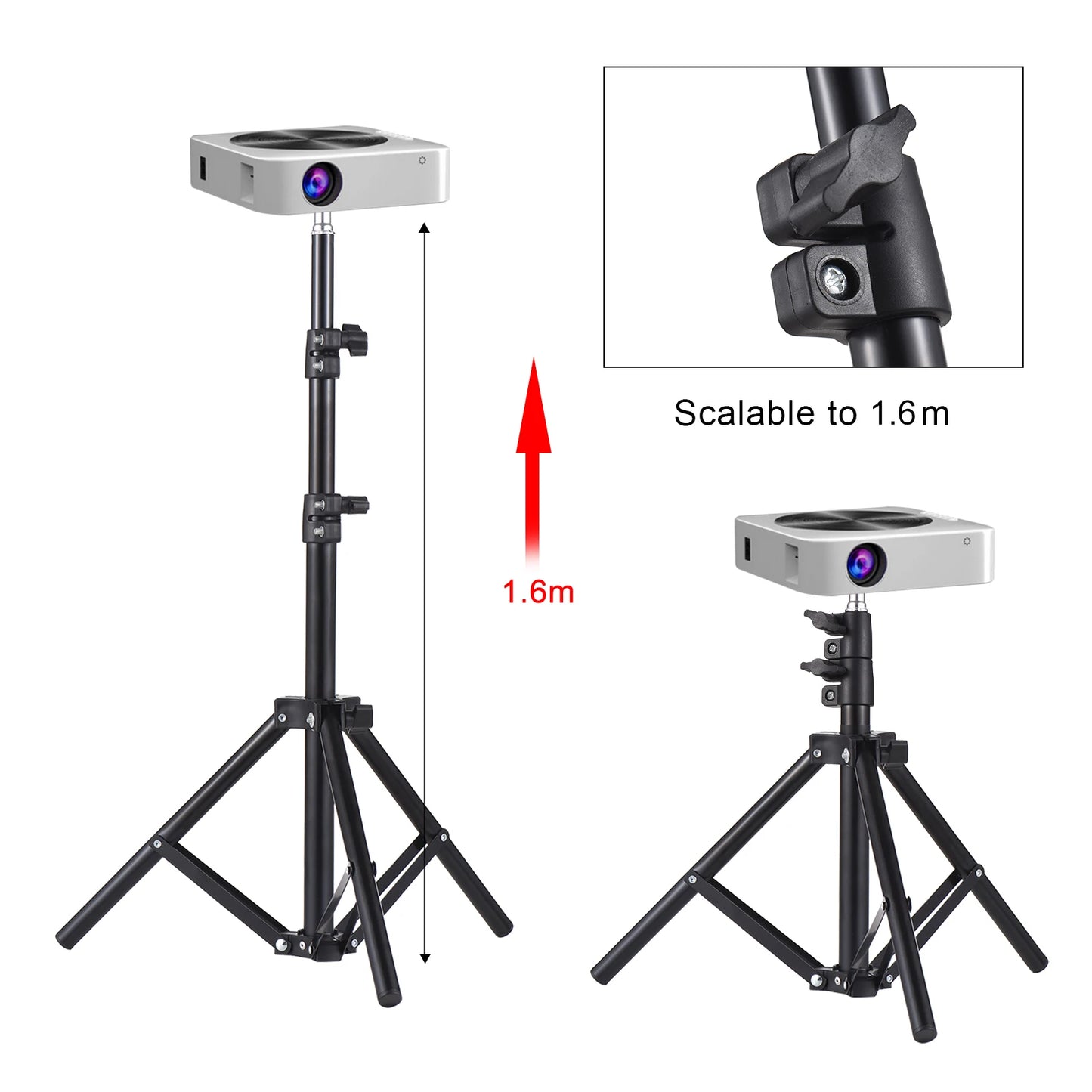 Arealer Aluminum Projector Tripod Stand | Adjustable Height