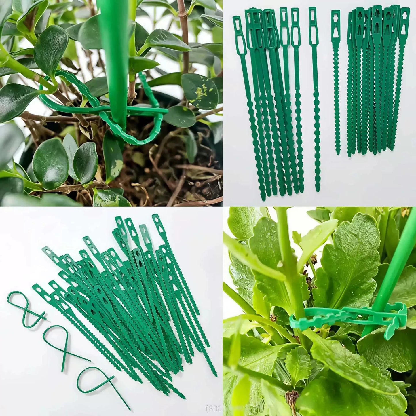 100Pcs Adjustable Zipper Plant Ties | Flexible Garden Twist Ties