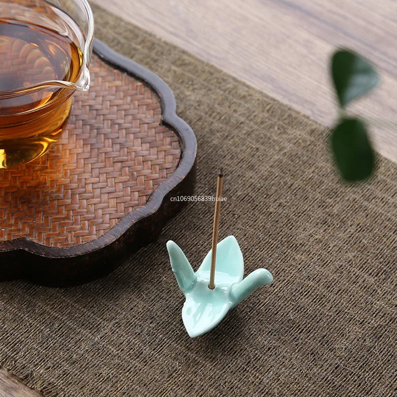 Paper Crane Ceramic Incense Stick Holder & Burner | Home Decor