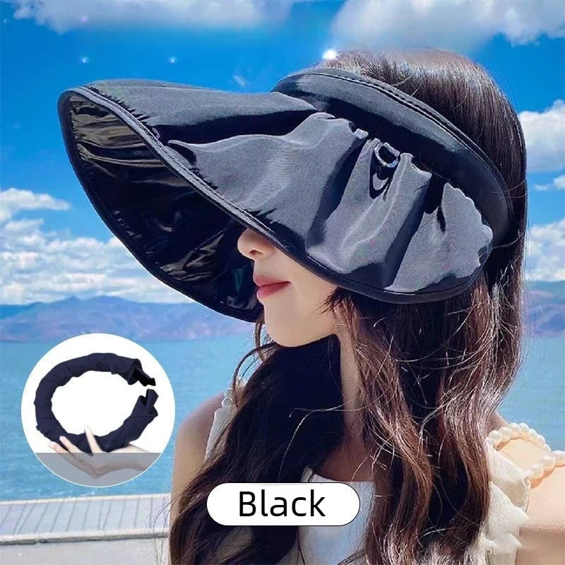UPF 50+ Convertible Sun Hat & Visor 2-in-1 UV Beach Hat Women