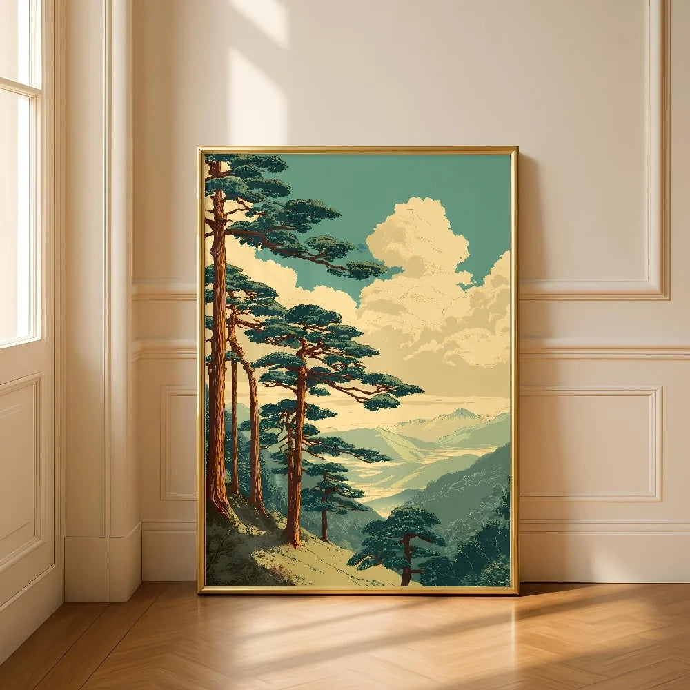 Japanese Tree Art Canvas Printing Japanese Home Decoration Digital Download Living Room Bedroom Wall Art Decoration Gift Poster Peaceful Pleasures Health and Wellness DA5591 30x40cm