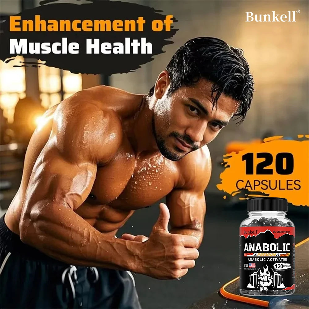 Men’s Muscle Builder Capsules - Lean Muscle Growth, Strength, Endurance & Recovery, Anabolic Activator, 30/60/120 Capsules Peaceful Pleasures Health and Wellness