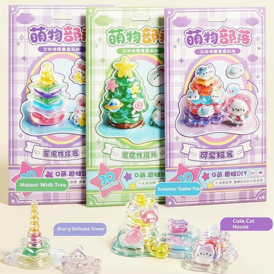 3D Crystal Stackable Stickers – DIY Scene Kit for Kids 3D Craft Stickers Peaceful Pleasures Health and Wellness