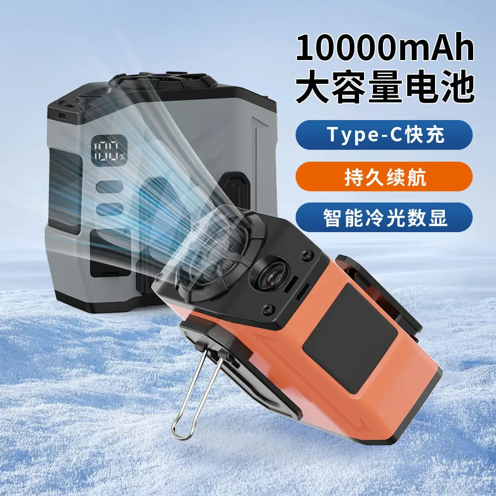 USB Rechargeable Waist & Neck Fan – Portable Turbine Outdoor Fan