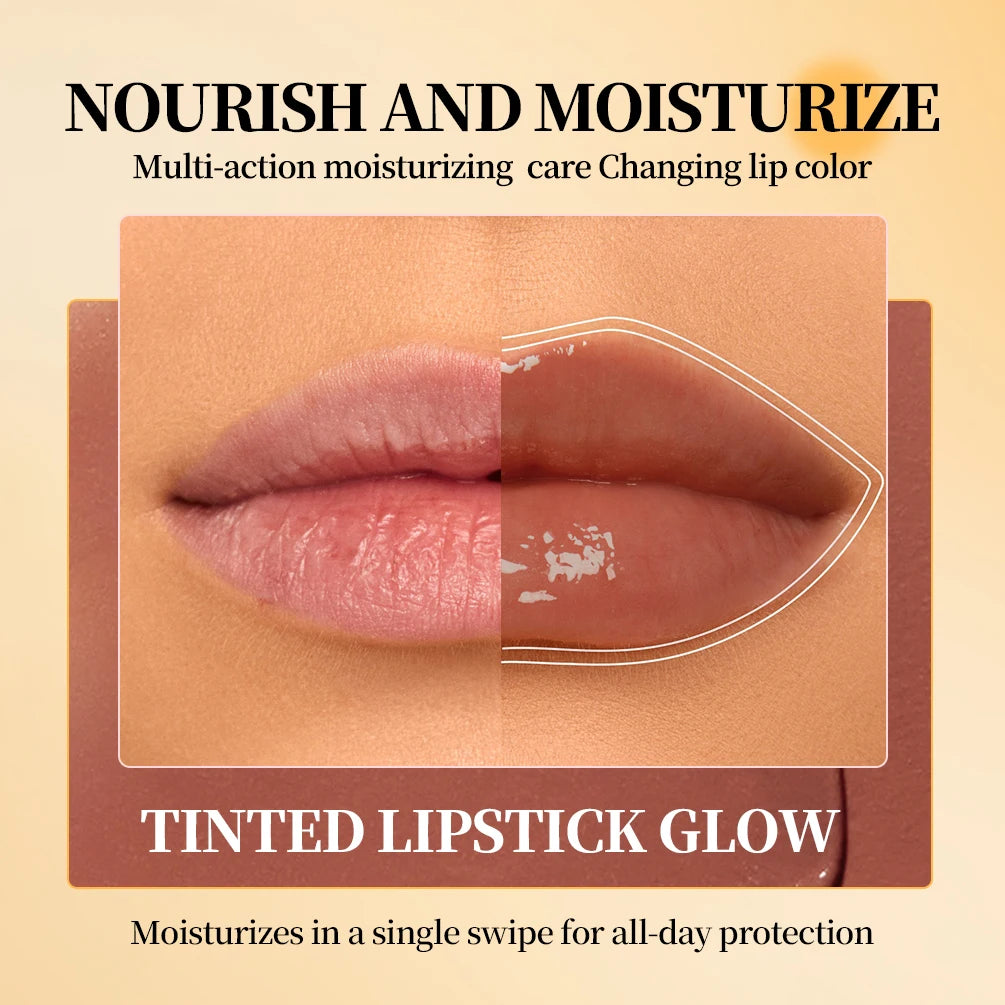 QIBEST Black Honey Colorless Lip Balm Lipstick Long Lasting Lip Stain Tinted Moisturizing Lips Plumper Nourish Makeup Lip Care Peaceful Pleasures Health and Wellness