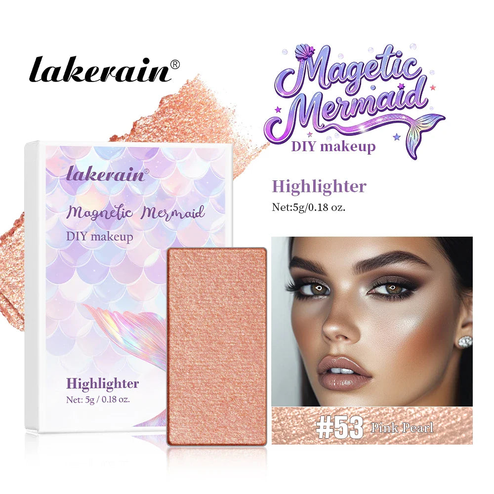 Lakerain Magnetic Mermaid DIY Eyeshadow Palette – 16 Shades