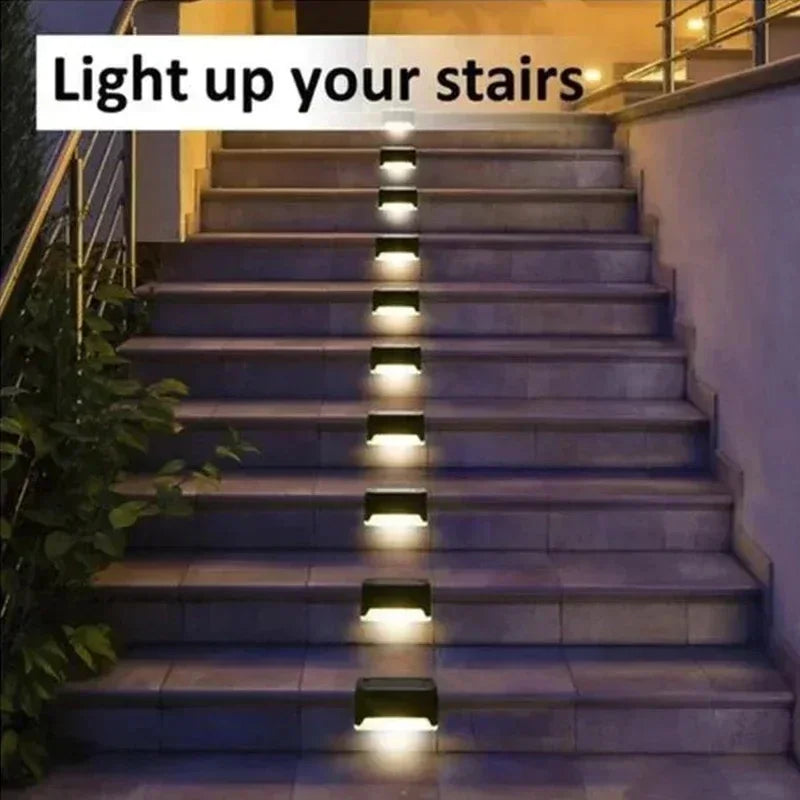 Solar LED Outdoor Step Lights – IP66 Waterproof Deck & Garden