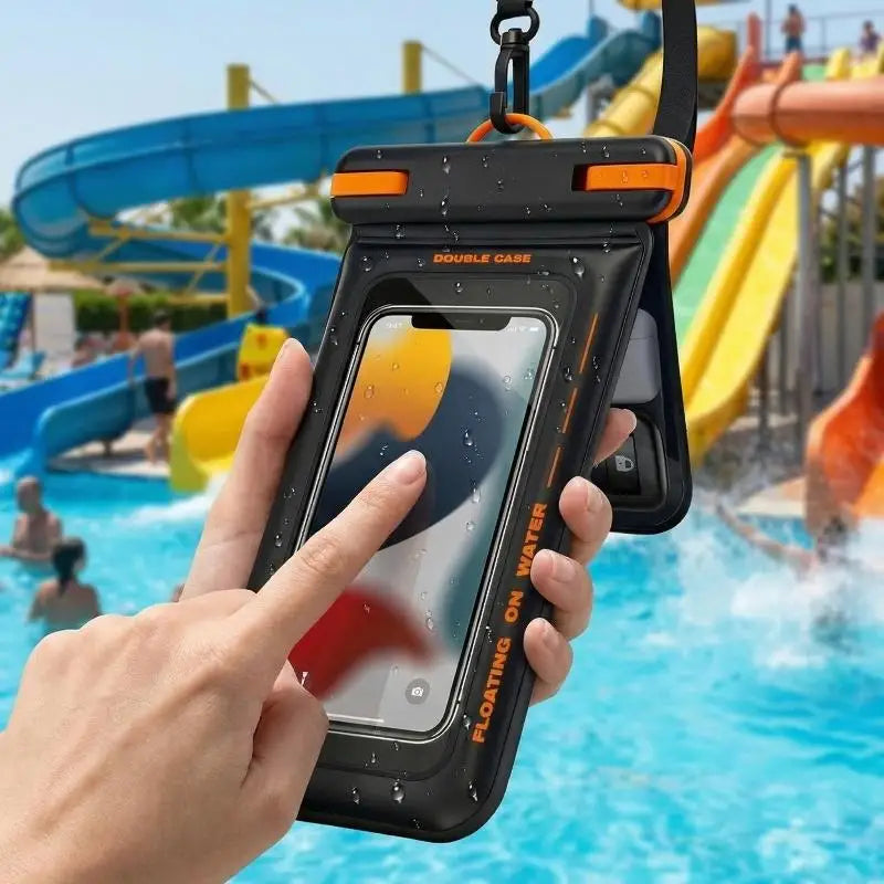 IPX8 Floating Waterproof Phone Pouch | Dry Bag Beach & Pool