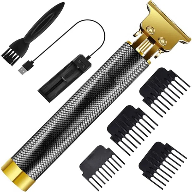 Carving Vintage Hair Clipper T9 Professional Hair Cutting Machine USB Rechargeable Beard Hair Trimmer Portable Barber Shaver Peaceful Pleasures Health and Wellness