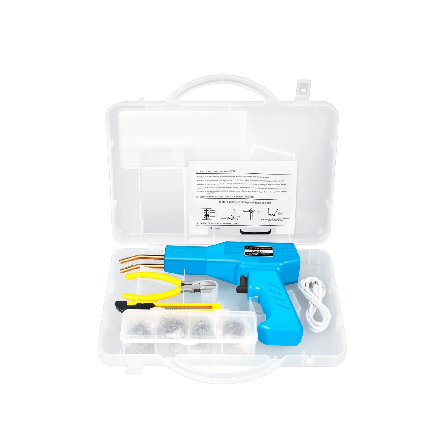 New Heat Gun Plastic Welding Machine Bumper Soldering Iron Staples Bumper Repair Car Tools Kit HOT Stapler Plastic Welder Peaceful Pleasures Health and Wellness With Lithium battery