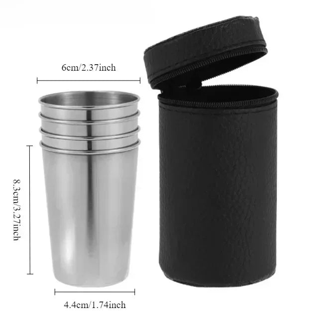 Cup Mug Mini Drinkware Glass Tiki Outdoor Travel Gifts Personalized Cups Kitchen Practical Steel Dining. Whiskey Pcs/set 4 Bar Peaceful Pleasures Health and Wellness Four cups 170ml 30-170ml