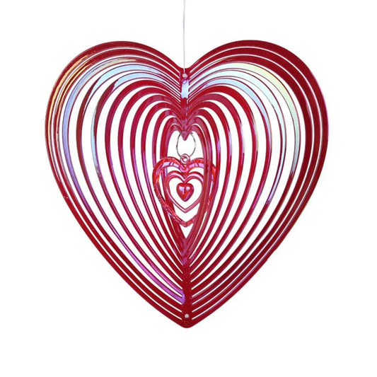 Heart-Shaped Wind Spinner Bird Repeller | Garden Hanging Decor Garden Wind Spinner Oasis Select