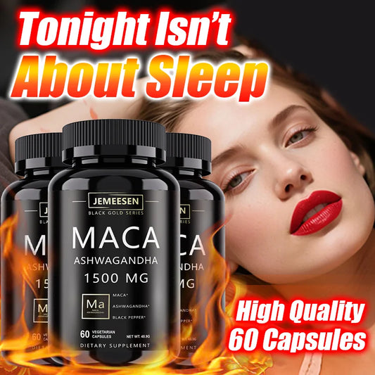 JEMEESEN Male Enhancing Supplement - 500mg Ashwagandha & 1000mg Maca Root Peaceful Pleasures Health and Wellness