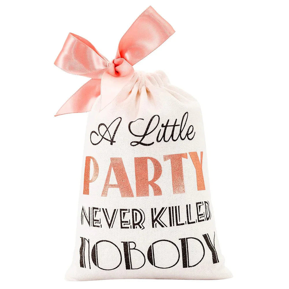 5-Pack Hangover Recovery Kit Canvas Bags | Bachelorette Party