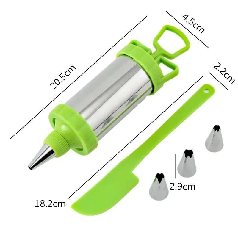 Butter Cookie Gun Mould Multifunctional Cream Gun Cookie Decorating Gun Decorating Mouth Set Make Cake Puff Kitchen Baking Tool Peaceful Pleasures Health and Wellness
