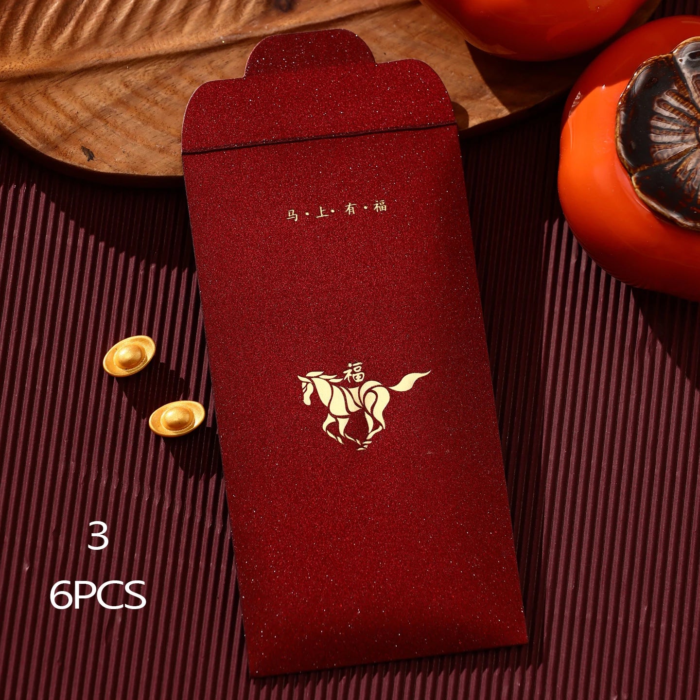 2026 Year of the Horse Red Envelopes 6pcs | Lucky Hong Bao