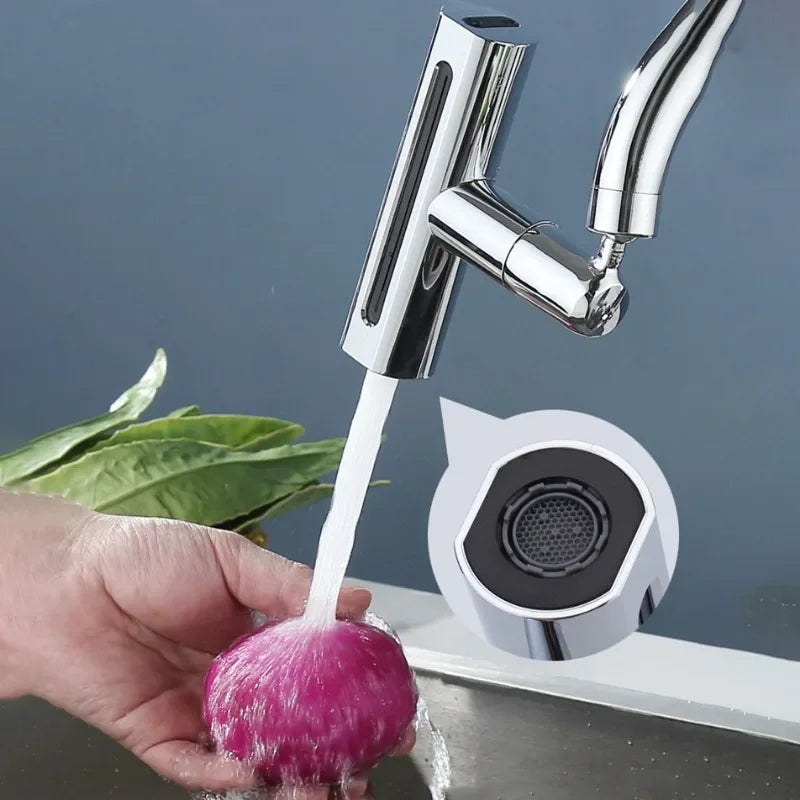 Swivel Waterfall Faucet – 4-Mode Adjustable Kitchen & Bath Spout