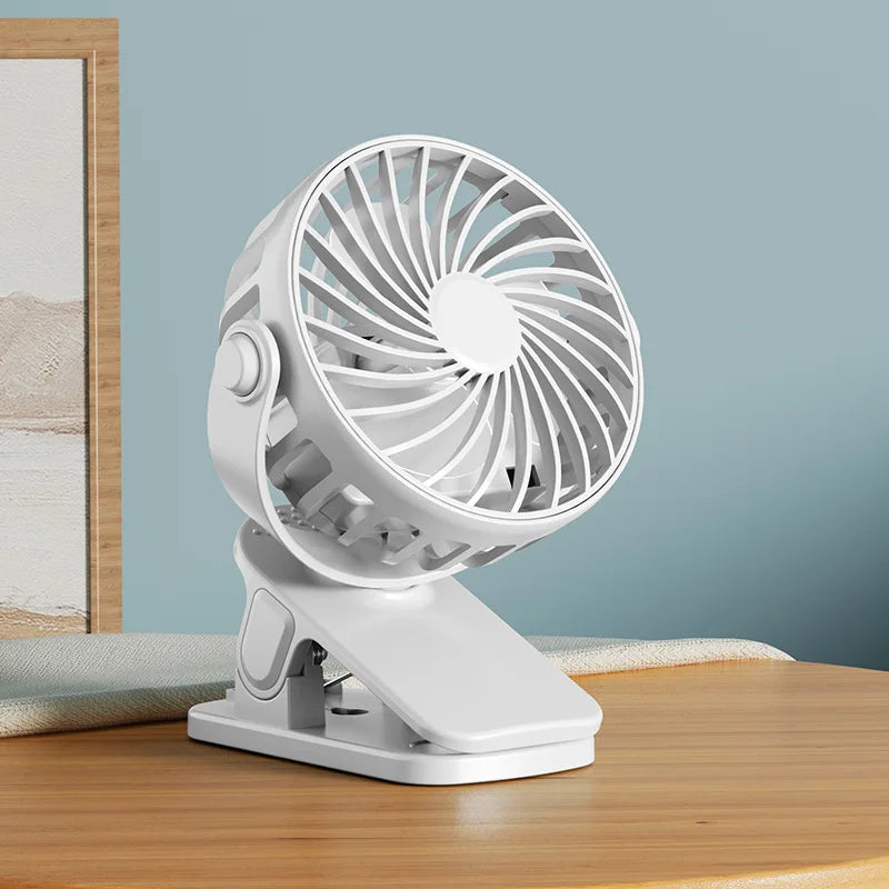 Portable Electric Fan 720° Rotating Hanging Clip Fan With Night Light Rechargeable Air Cooler For Outdoor Camping Fan Peaceful Pleasures Health and Wellness White