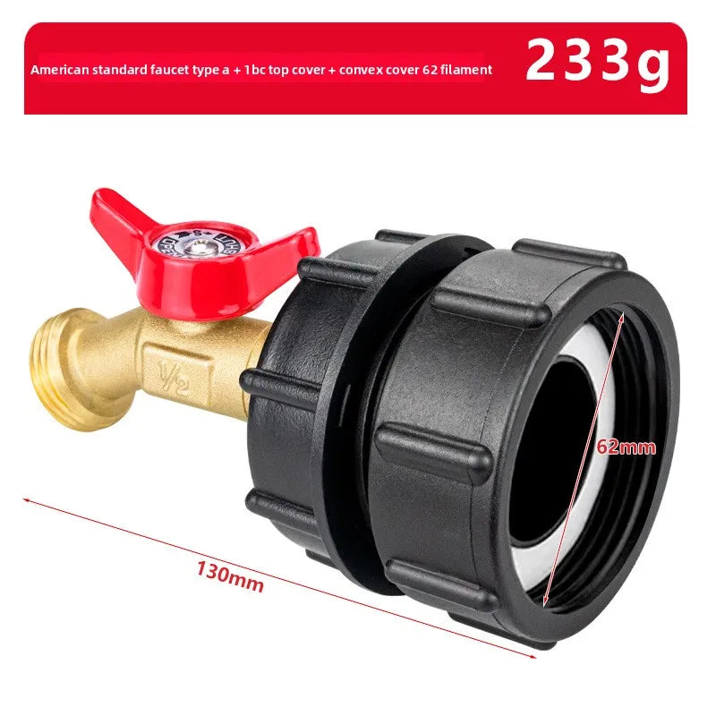 IBC Tote Tank Adapter | Male Thread Drain Hose Connector Valve