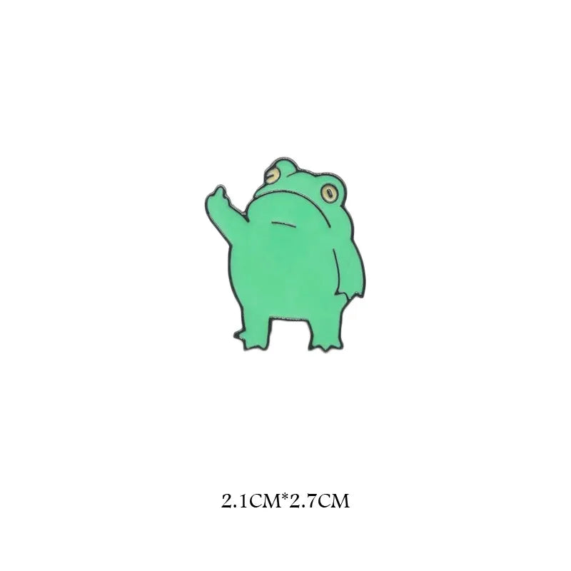 Funny Frog Zinc Alloy Brooch – Cartoon Animal Badge Pin