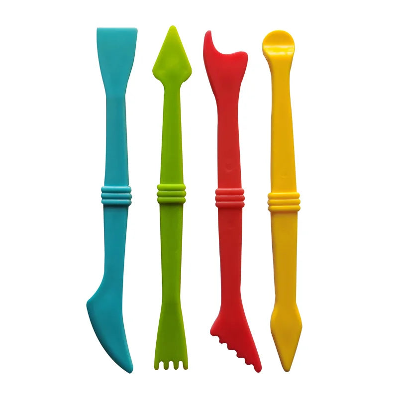 Play Dough Mold Tools Creative Noodles Maker Plate Knife Fork Shape